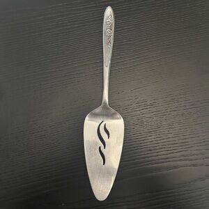 Vintage EKCO Eterna Stainless Steel Country Garden Pie Cake Server 10" Japan